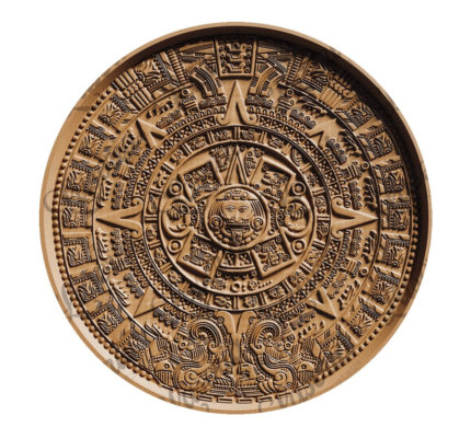 Aztec Calendar | Maian calendar | 3D Illusion Laser Engraving File - Highly Detailed Engraving Design